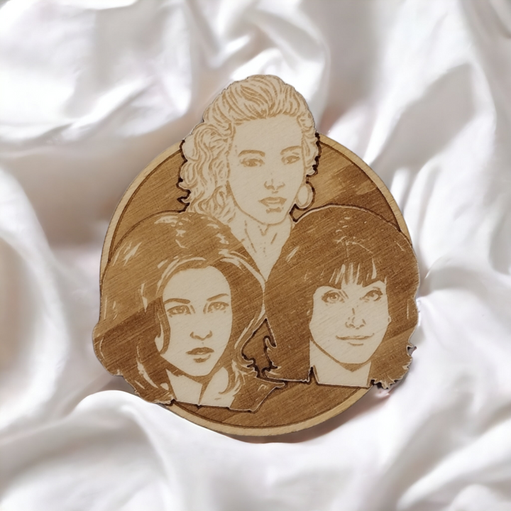 Set of 6 Friends Wooden Coasters - Handmade Gift - Housewarming - Wood Kitchenware-6