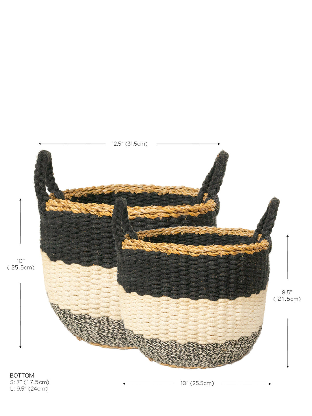 Ula Stripe Basket - Black-7