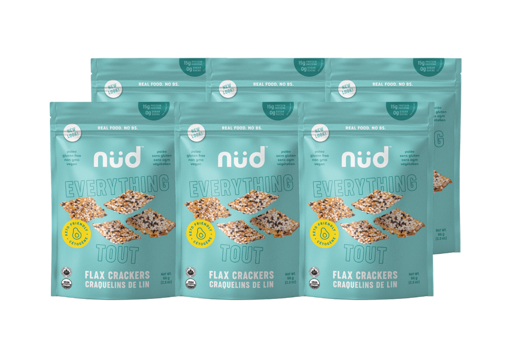 Keto 'Everything' Flax Crackers - 6 x 66g Packs