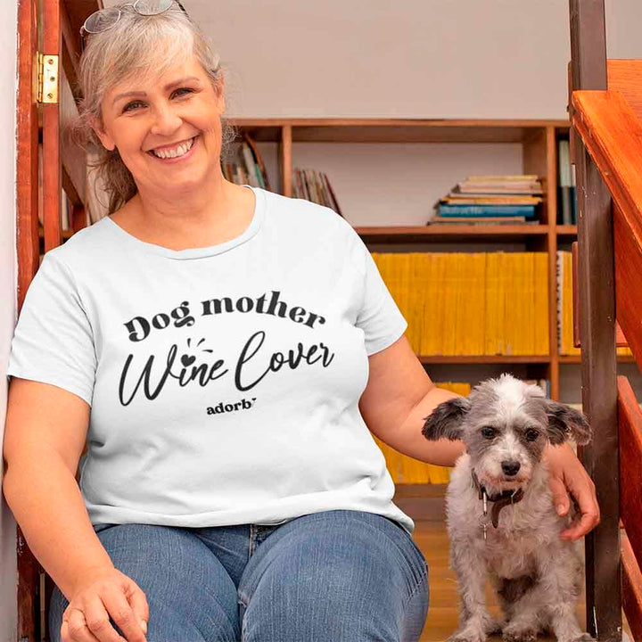 Dog Mother Wine Lover T-shirt