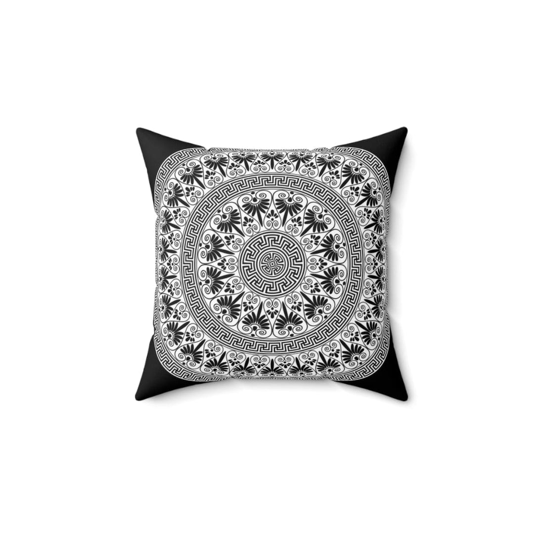 Decorative Throw Pillow Case, Black And White Geometric Boho Pattern, Bw-9