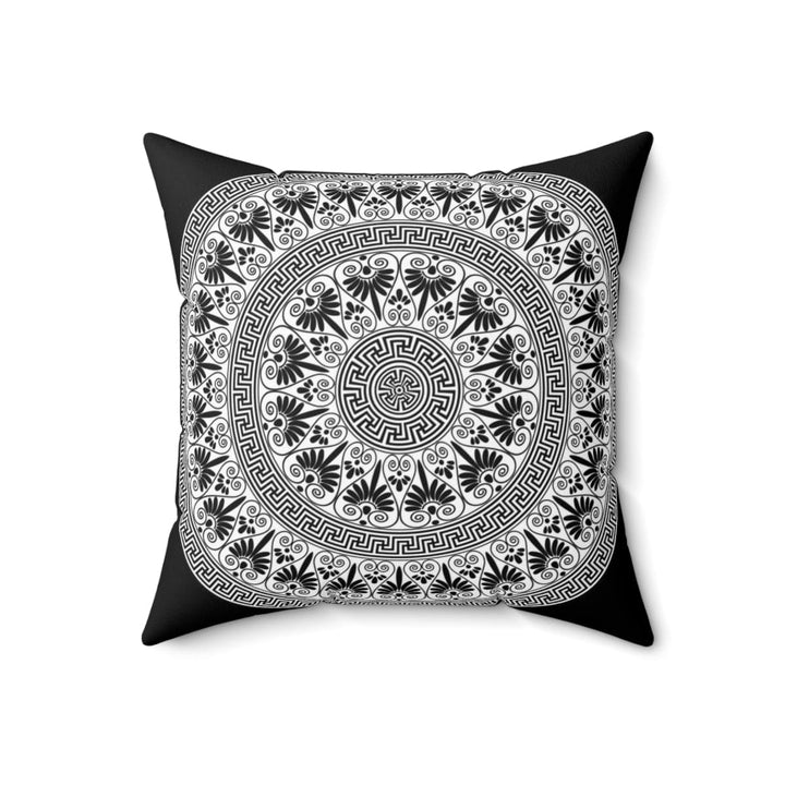 Decorative Throw Pillow Case, Black And White Geometric Boho Pattern, Bw-6