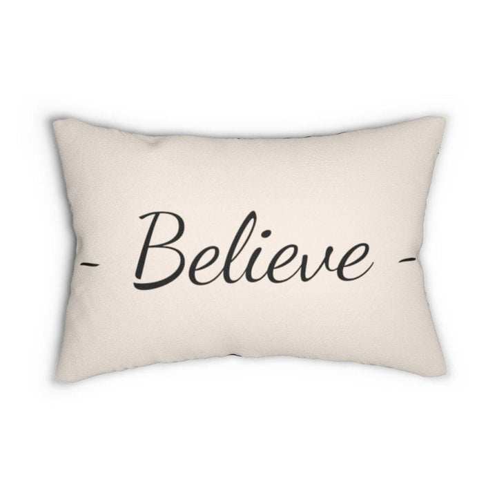 Decorative Throw Pillow - Double Sided Sofa Pillow / Believe - Beige Black-0