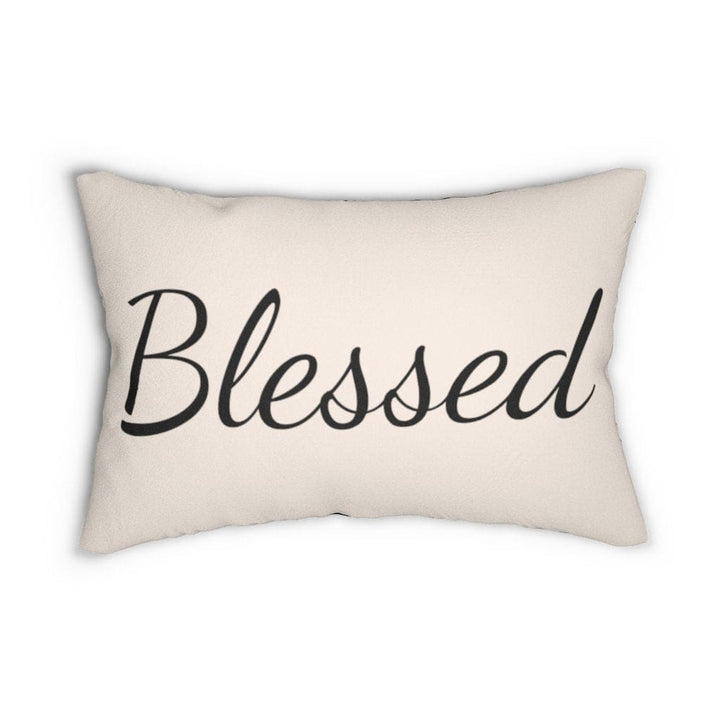 Decorative Throw Pillow - Double Sided Sofa Pillow / Blessed - Beige Black-0