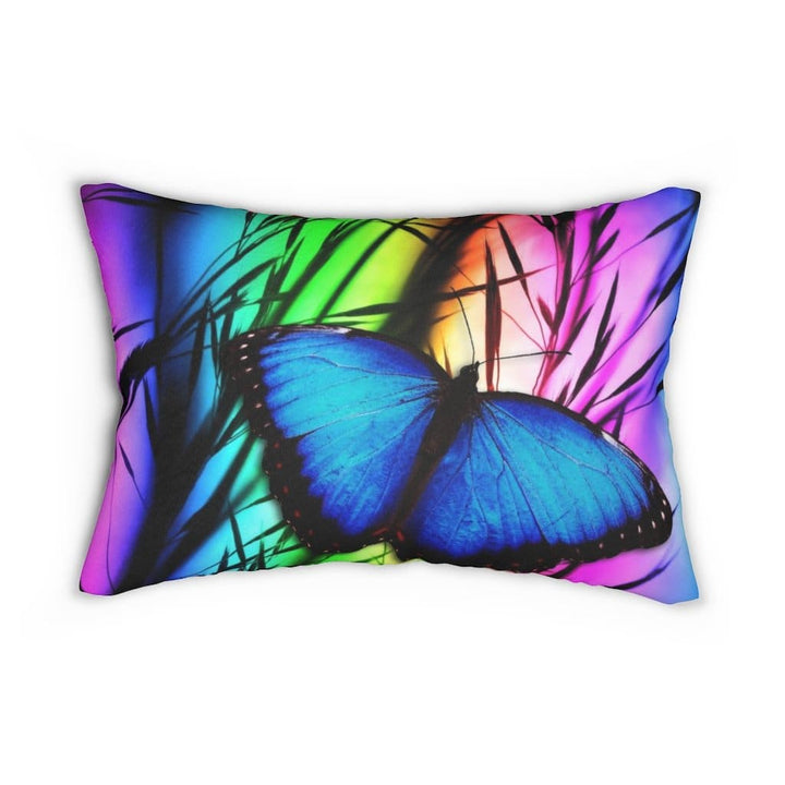 Decorative Throw Pillow - Double Sided Sofa Pillow / Blue Butterfly-1