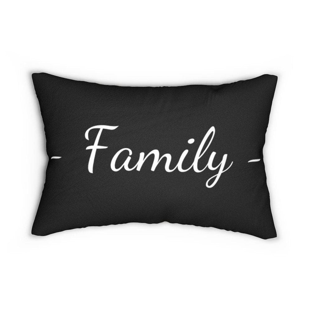 Decorative Throw Pillow - Double Sided Sofa Pillow / Family - Beige Black-1