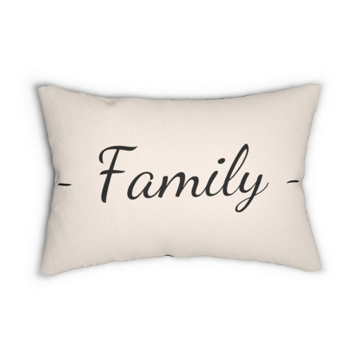 Decorative Throw Pillow - Double Sided Sofa Pillow / Family - Beige Black-0