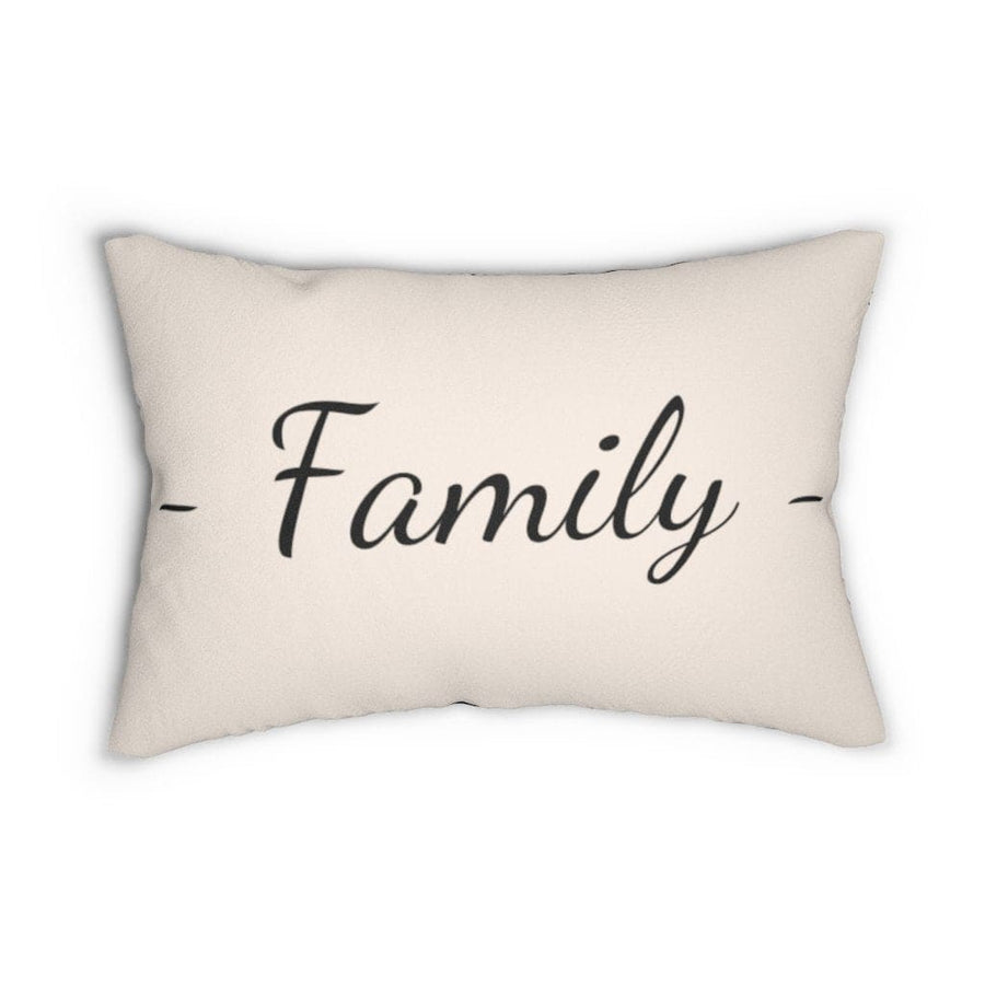 Decorative Throw Pillow - Double Sided Sofa Pillow / Family - Beige Black-0