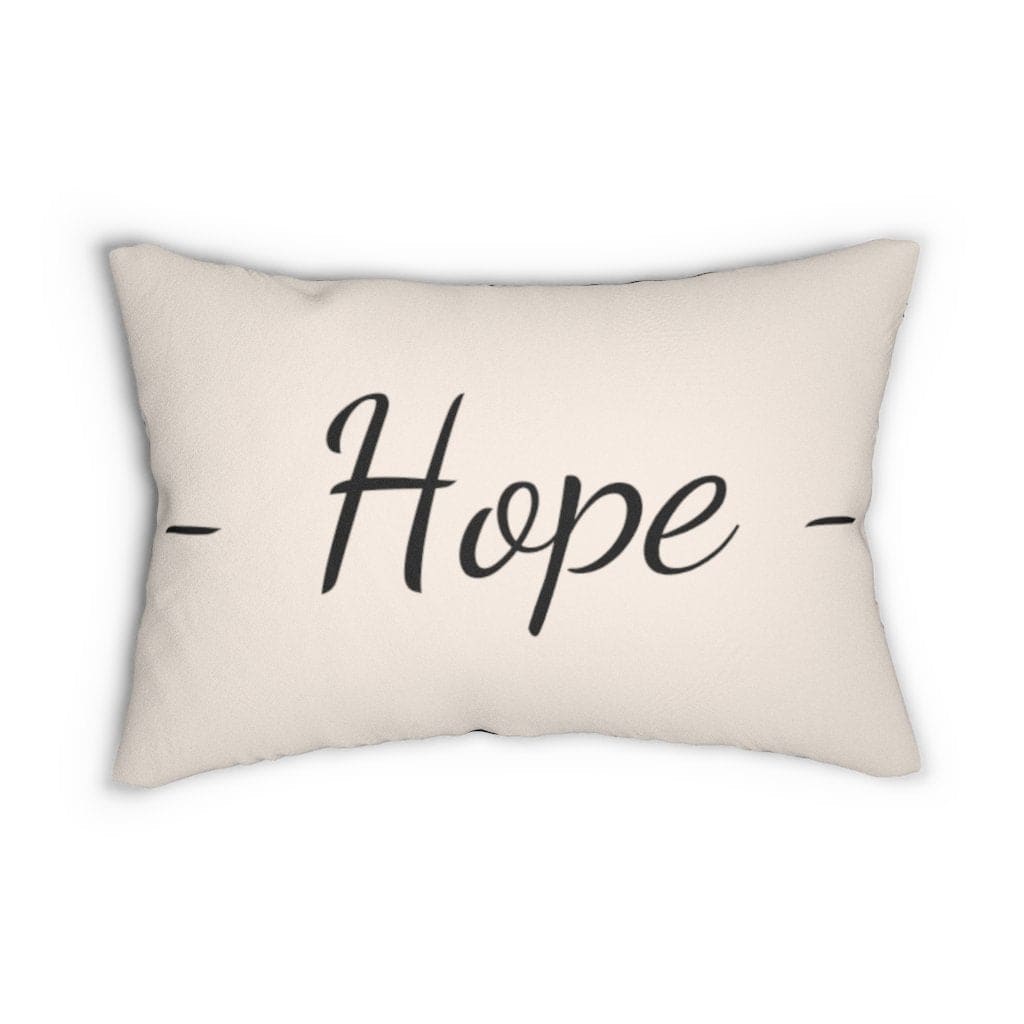 Decorative Throw Pillow - Double Sided Sofa Pillow / Hope - Beige Black-0