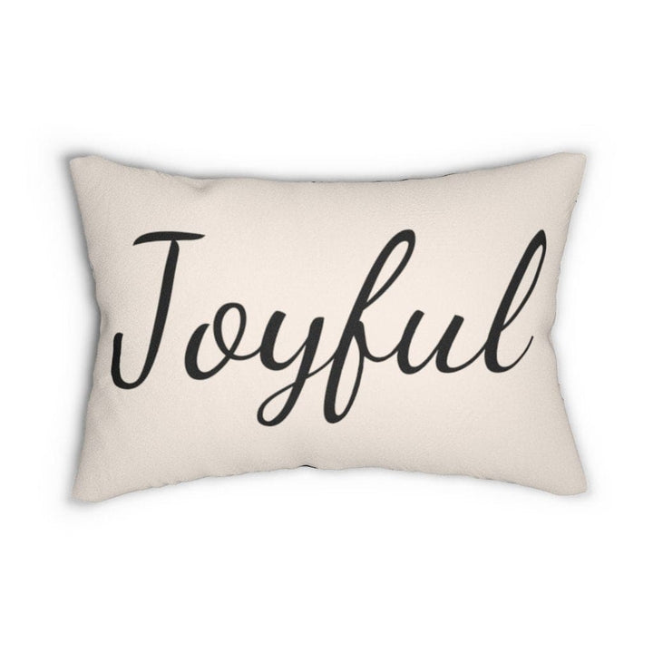 Decorative Throw Pillow - Double Sided Sofa Pillow / Joyful - Beige Black-0