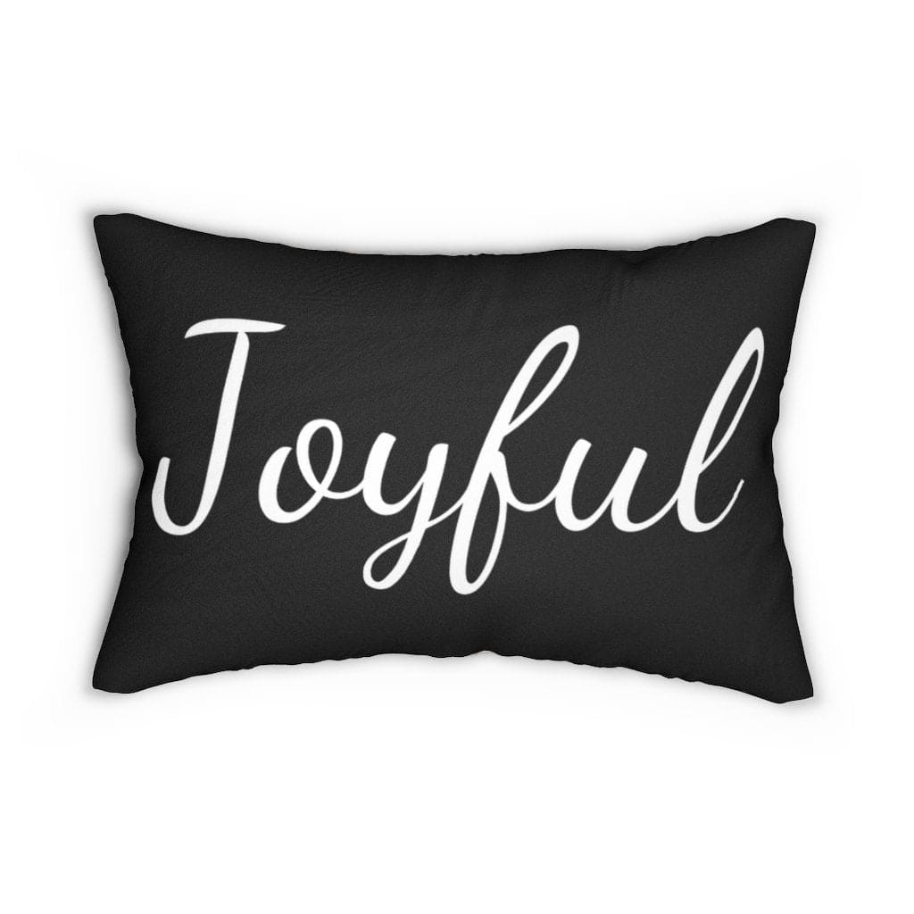 Decorative Throw Pillow - Double Sided Sofa Pillow / Joyful - Beige Black-1