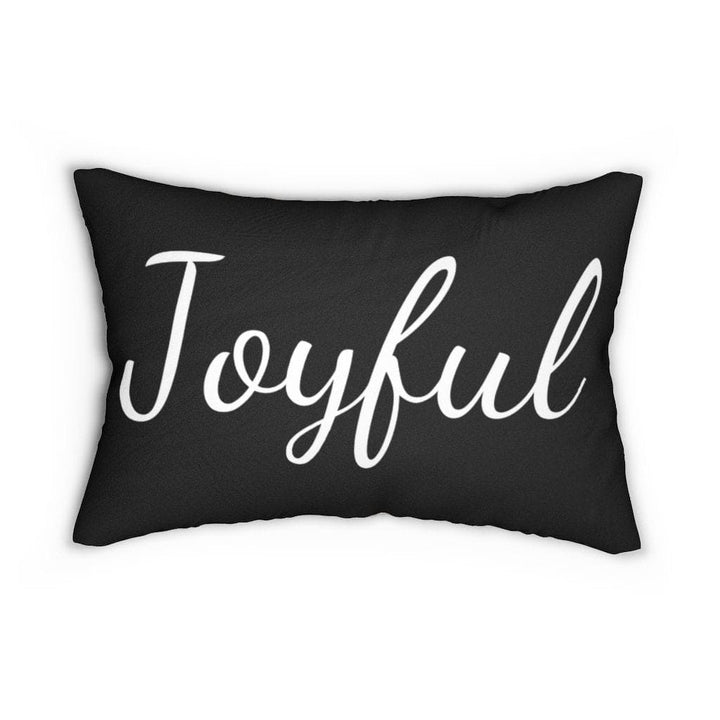 Decorative Throw Pillow - Double Sided Sofa Pillow / Joyful - Beige Black-1