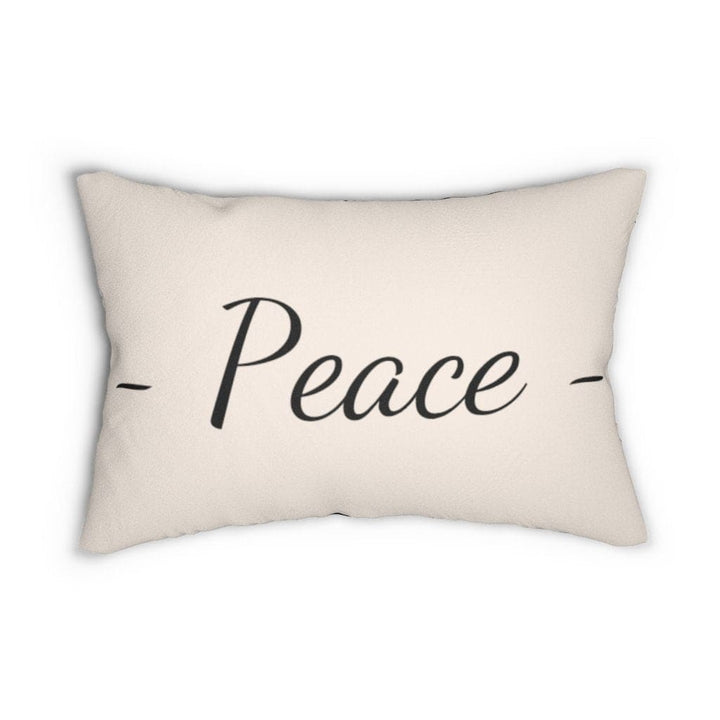 Decorative Throw Pillow - Double Sided Sofa Pillow / Peace - Beige Black-0