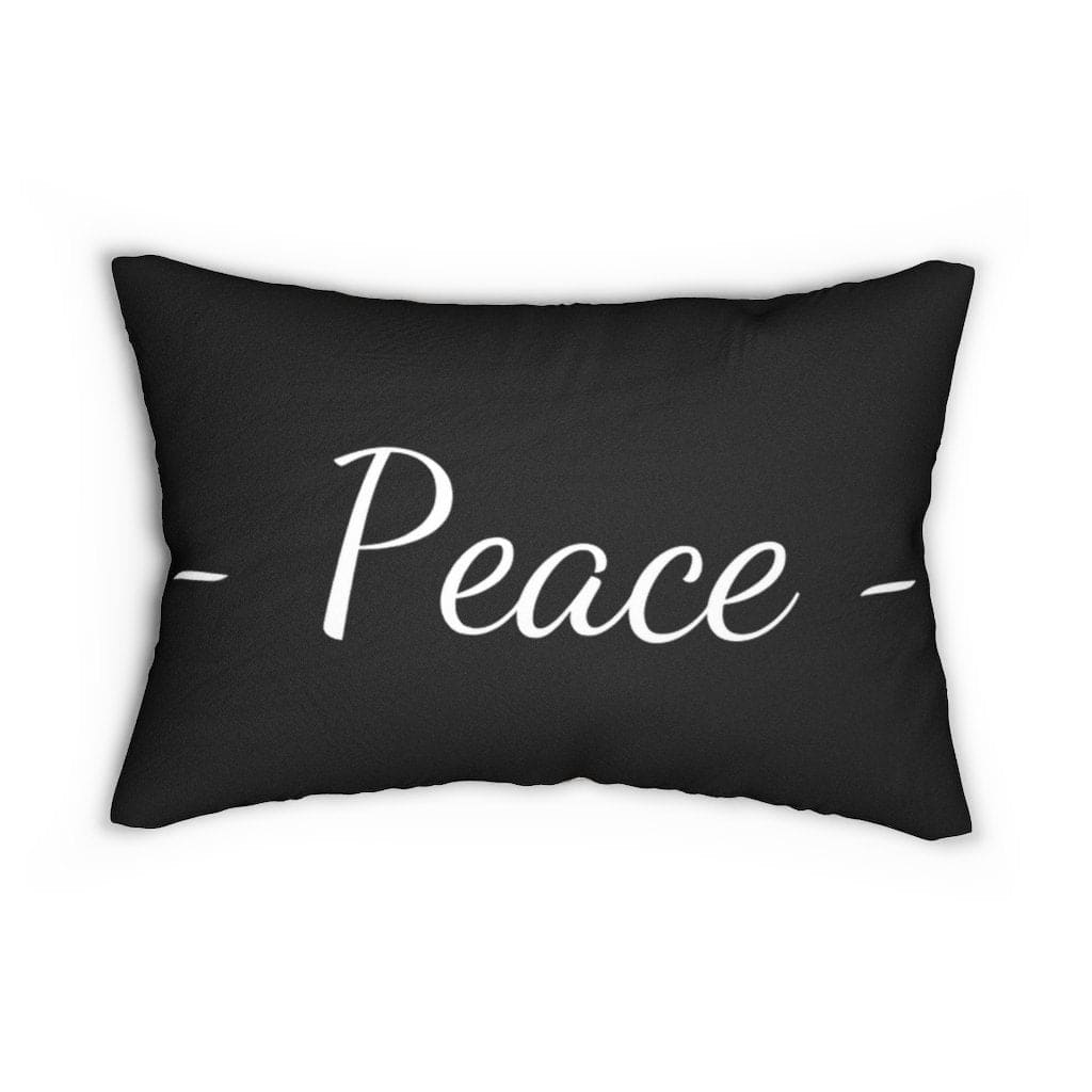 Decorative Throw Pillow - Double Sided Sofa Pillow / Peace - Beige Black-1