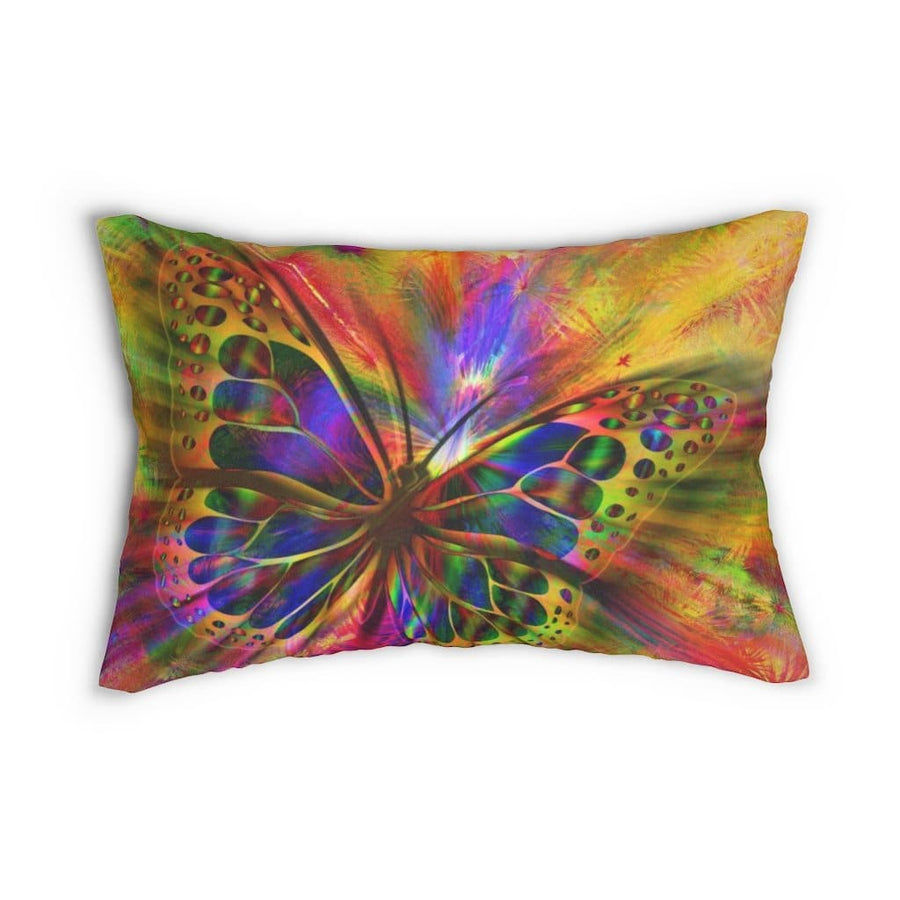 Decorative Throw Pillow - Double Sided Sofa Pillow / Purple Butterfly-0