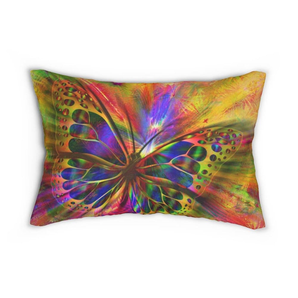 Decorative Throw Pillow - Double Sided Sofa Pillow / Purple Butterfly-1