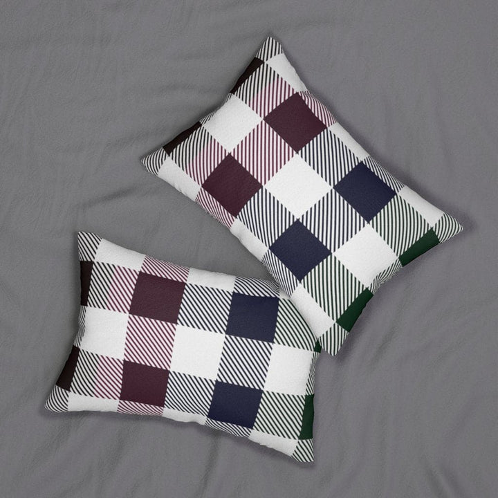 Decorative Throw Pillow - Double Sided Sofa Pillow / Tartan Plaid - Multicolor-4