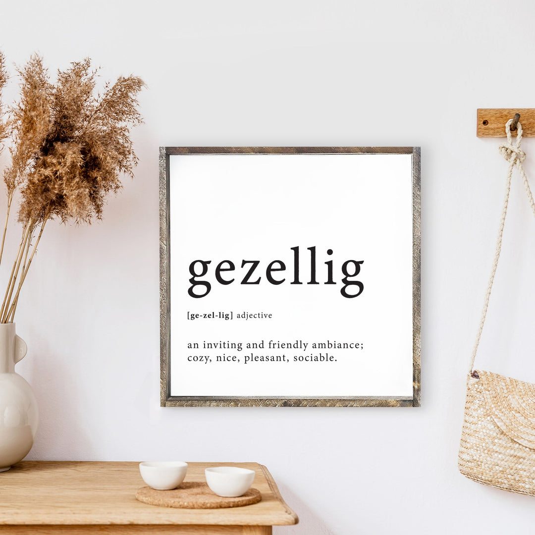 B01 Dutch Gezellig Definition Wood Sign-0