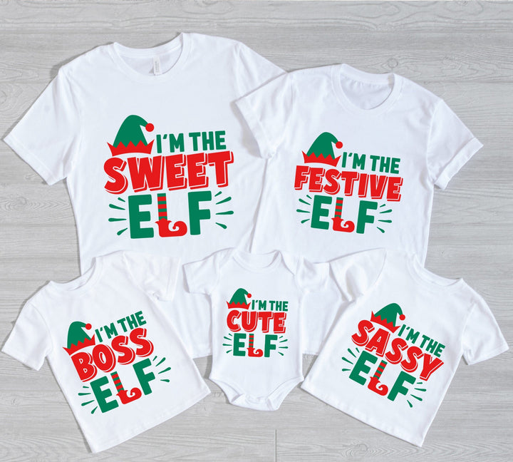 I'm The Festive Elf Christmas Family Tee