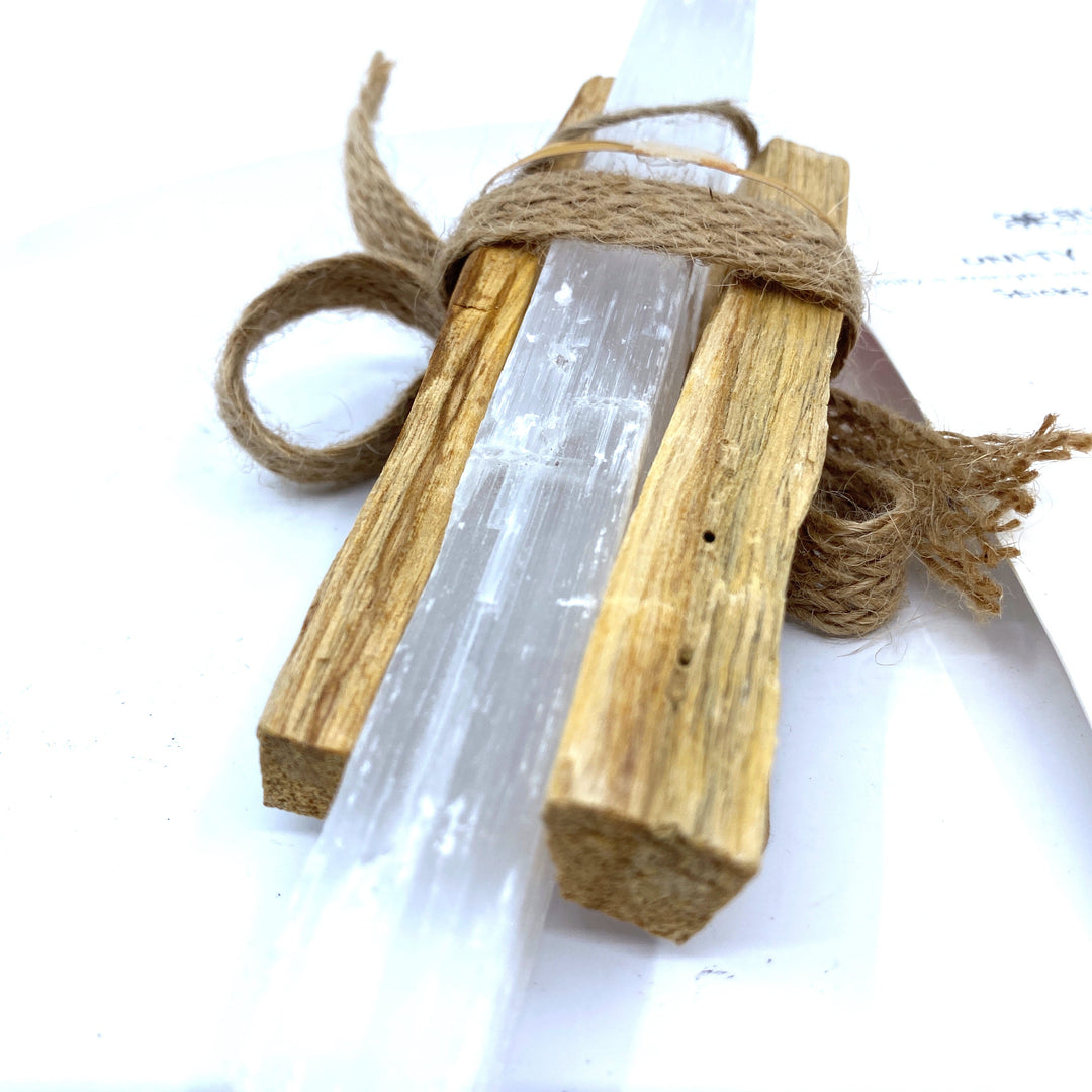 Uplifting Bundle, Palo Santo & Selenite Wand-2