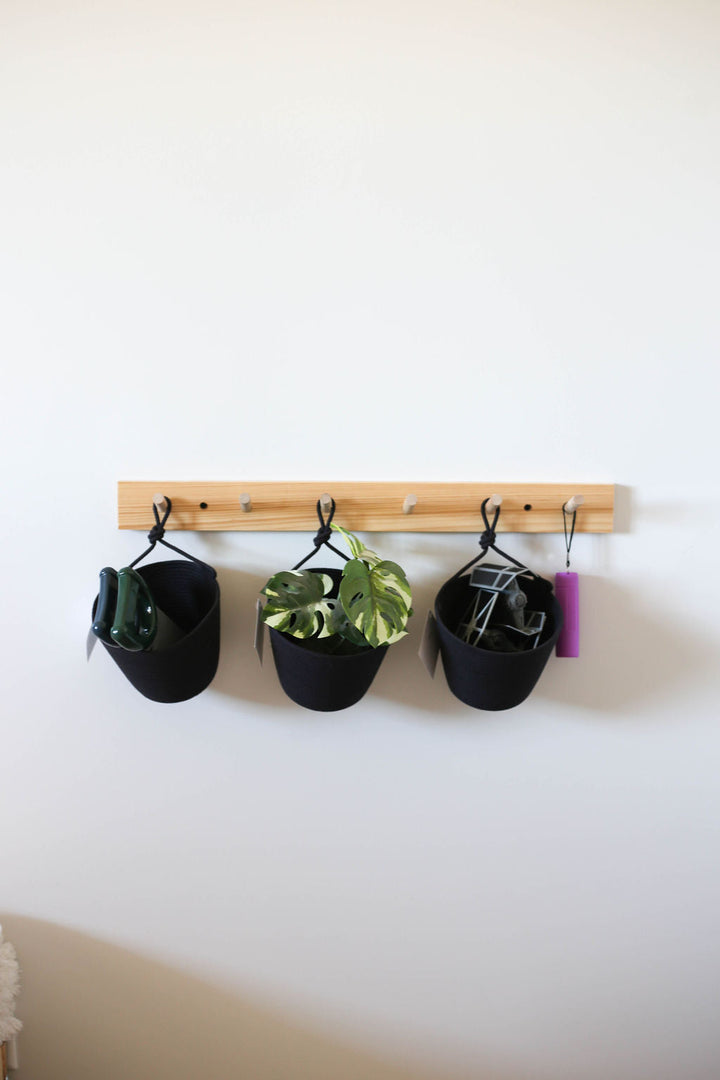 Wall Hanging Basket Black-6