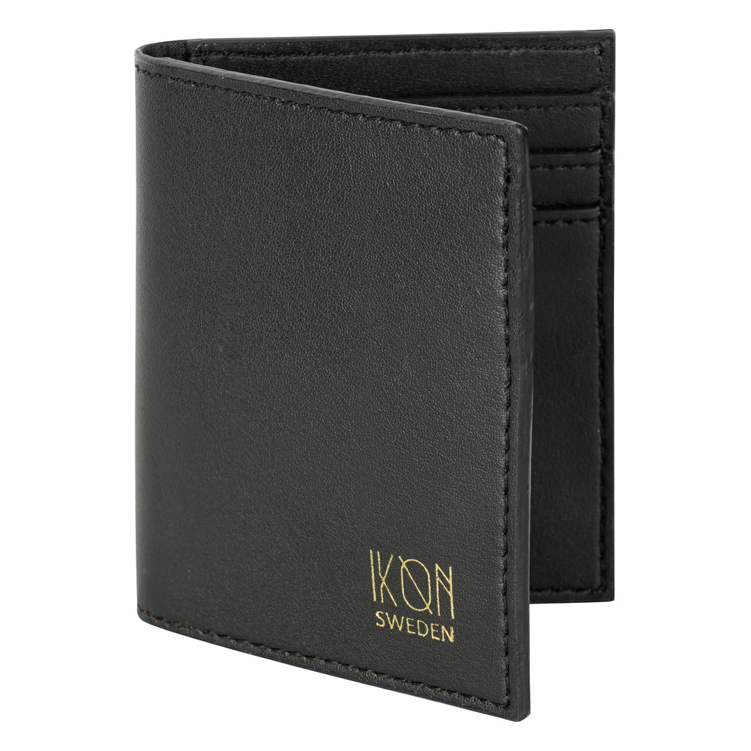 Vegan Cactus Leather BiFold Card Wallet - Black