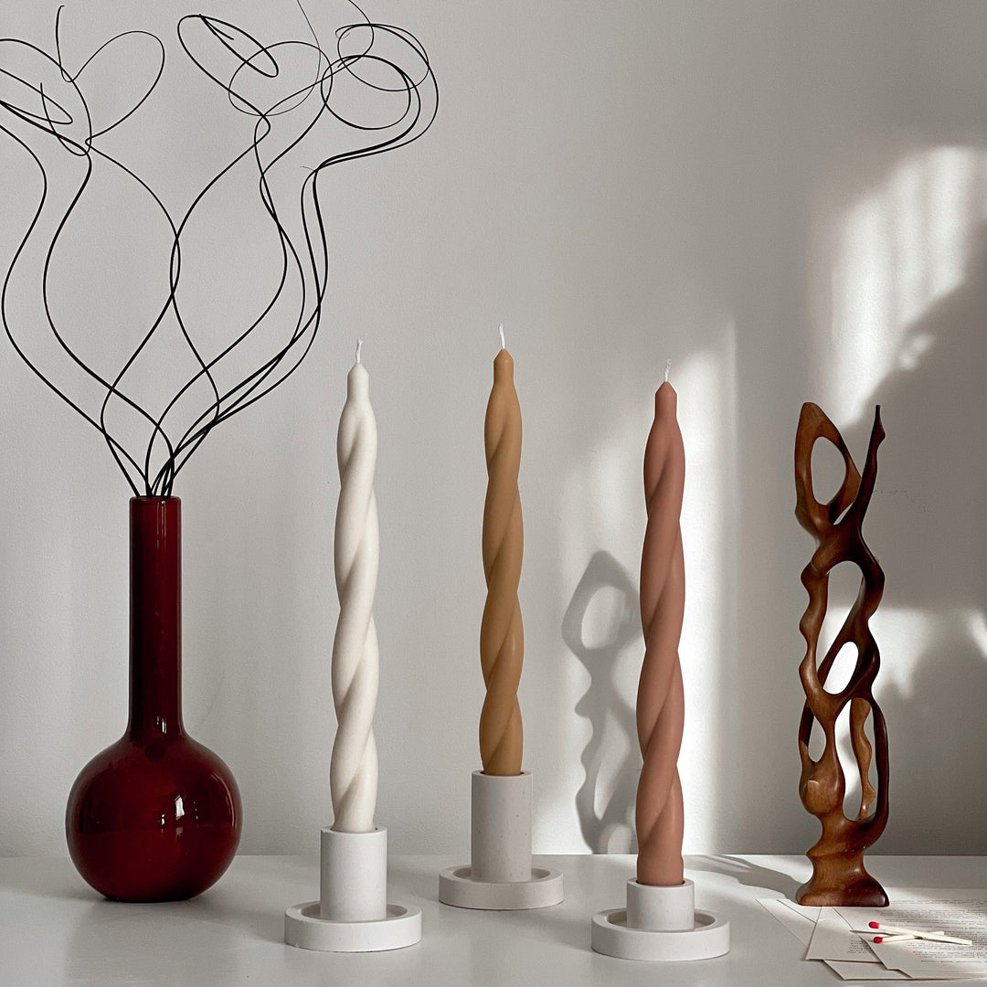 Tall Twisted Taper Candle-4