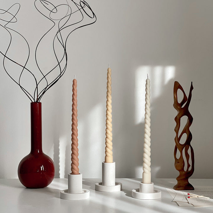 Tall Twisted Taper Candle-5