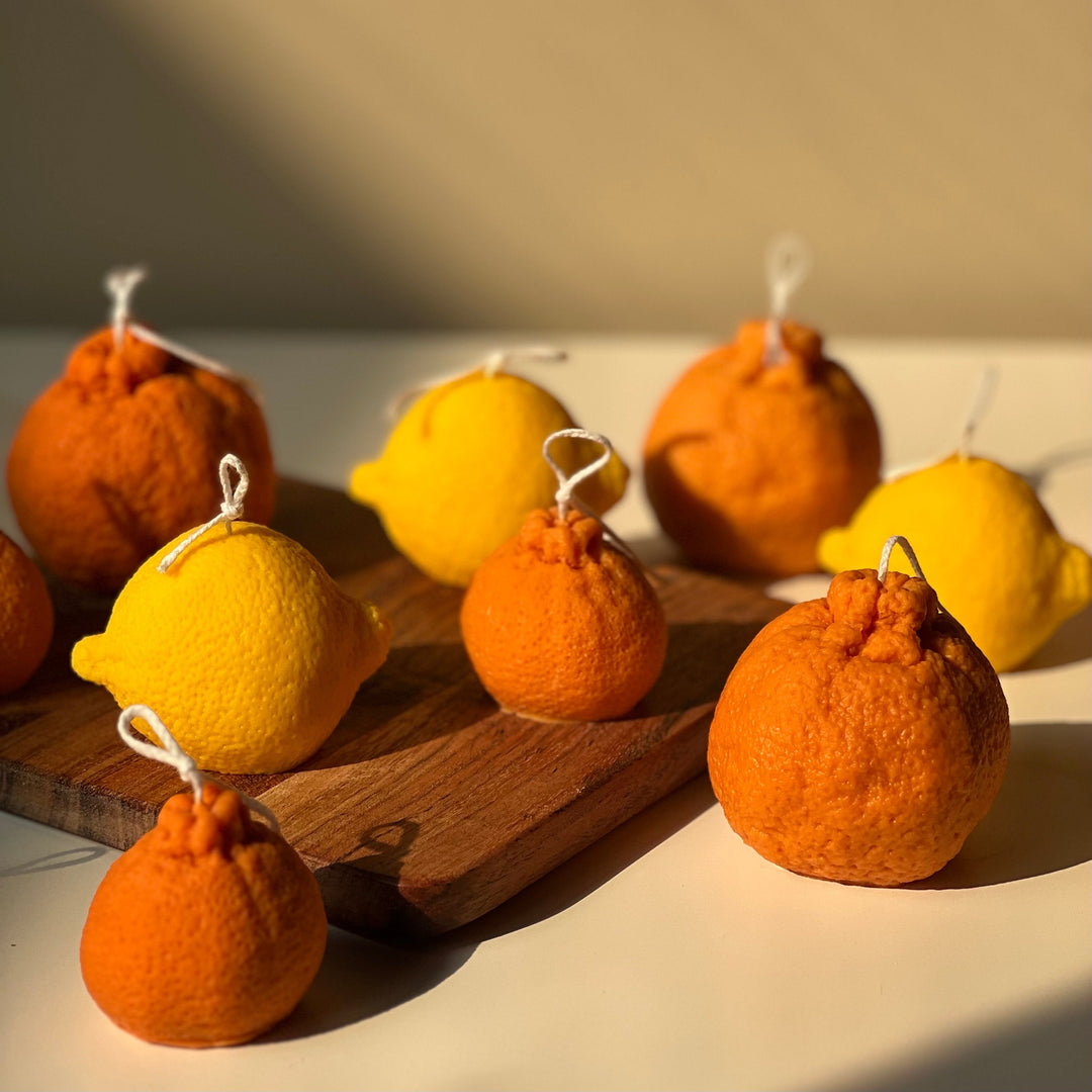 Orange Shaped Candle Set-1