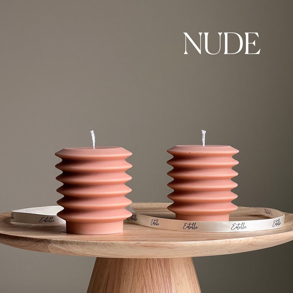 Ribbed Column Candle-1