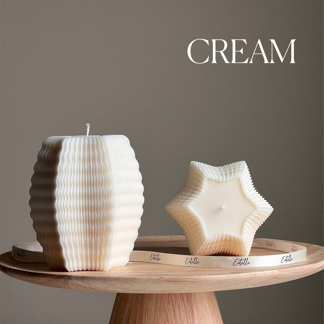 Ribbed Hexagon Candle-2