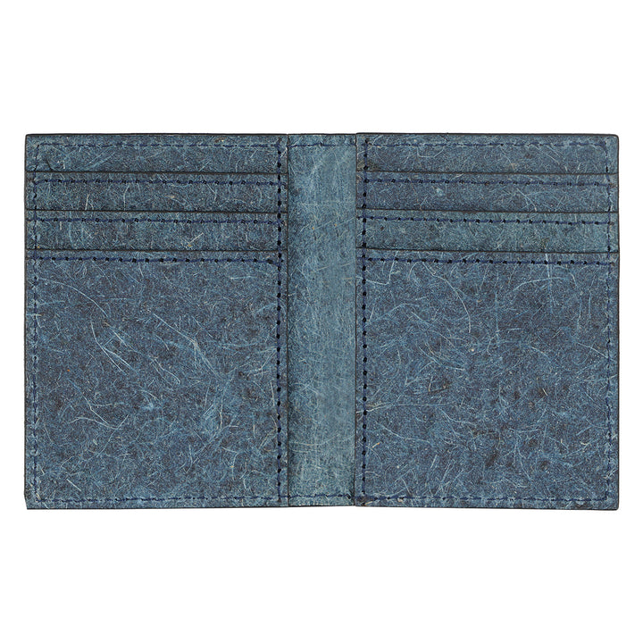 Coconut Leather BiFold Card Wallet - Dark Indigo