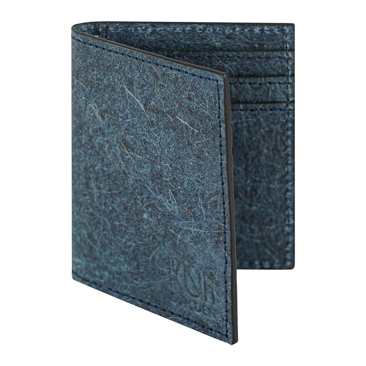 Coconut Leather BiFold Card Wallet - Dark Indigo